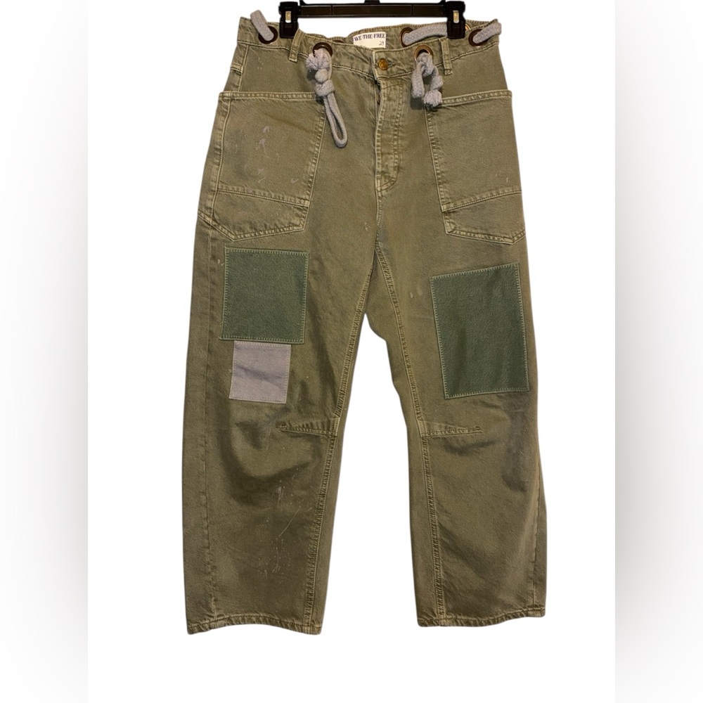 We The Free Moxie Pull-On Barrel Jeans in Army Sz 29 short - Picture 6 of 11
